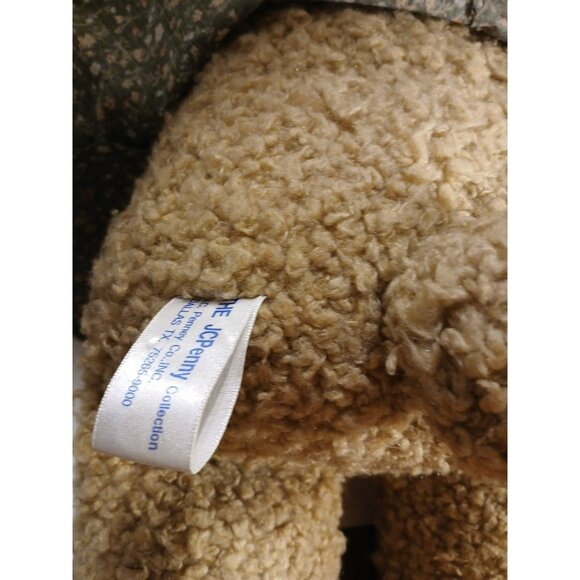 Vintage 25 In JC Penney  Teddy Bear In Green Floral Dress PL2 - Picture 7 of 9